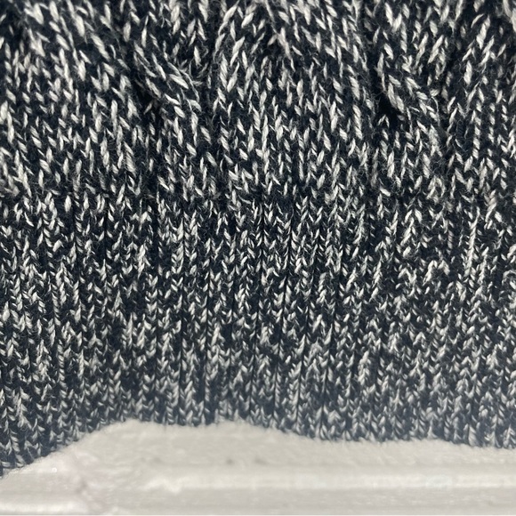 Lands' End Drifter Sweater Black Heather Cable Knit Crewneck Pullover XS - Picture 8 of 16